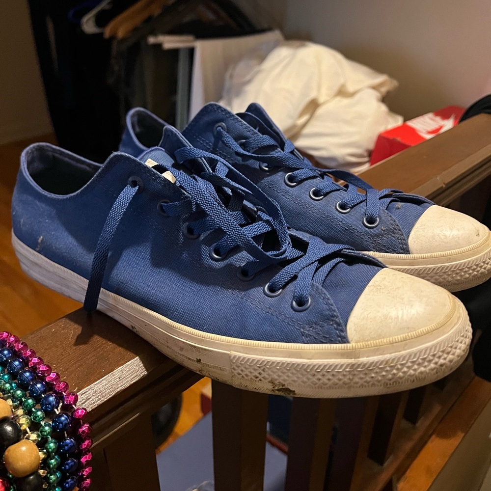 Converse Blue and White Athletic Canvas Sneakers